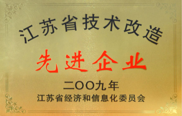 江蘇上上電纜集團(tuán)獲“2009年江蘇省技術(shù)改造先進(jìn)企業(yè)”稱號(hào)